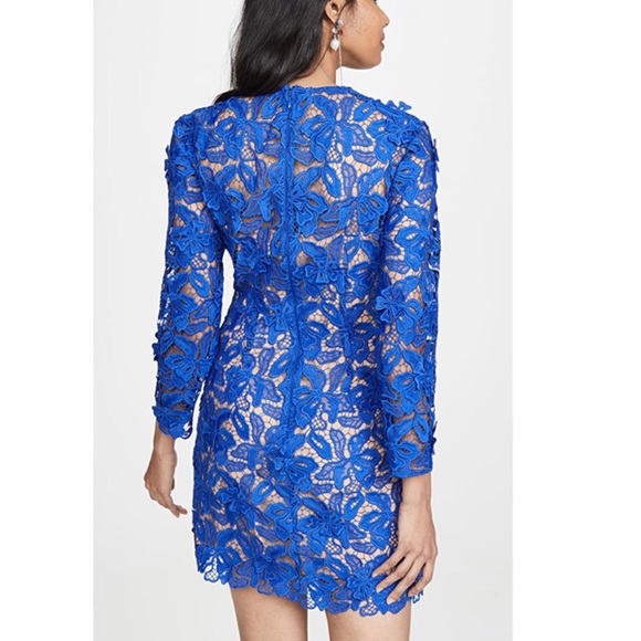 Self Portrait 🔥Navy Blue 3D Lily Lace Mini